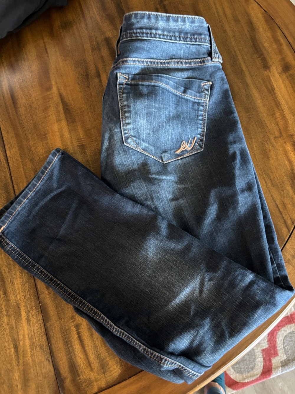 Express Women's Dark Blue Cropped Ankle Jeans sz 4